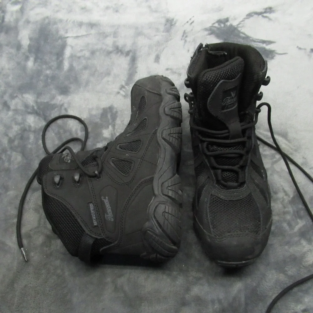 Thorogood Boots Unisex 6M 8W Black Steel Toe 6
